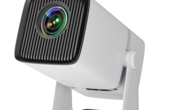 WZATCO Yuva Go Plus, 1080P Native Projector 4K Ultra HD, Android 13.0 Smart Home, Rotatable, Auto & 4D Keystone, 9000 Lumens, WiFi-6 & BT, Screen Mirroring, ARC, Room Portable Cinema, White