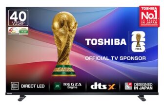 Toshiba 100 cm (40 Inches) HD Ready Smart LED TV | Dolby Audio & DTS Virtual:X | Game Mode | REGZA Engine | VIDAA OS | 40V35RP (Black)