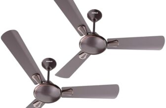 Havells 1200mm Festiva ES Ceiling Fan| Premium Finish|Energy Saving| Designer Fan for Home Decor|Elegant Look| 230 m³/min Air Delivery| Hi-Speed Low Noise|100% Copper Motor (Pack of 2, Espresso Brown)