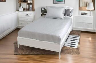 Cool Dealzz Industries Single Bedsheet with 1 Pillow Covers|Cotton Material & Satin Stripes|Size 60×90 inch (Grey), 144 TC