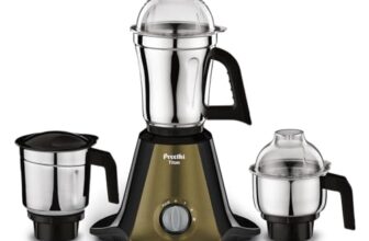 Preethi Titan Mixer Grinder | 1000W Watt | 2yr Guarantee & Lifelong Free Service I 3 Jars I Black (MG-283)