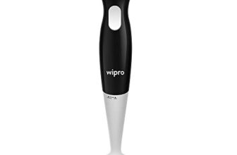Wipro Fb101 Hand Blender 300 Watt(Plastic Stem) With Dc Motor| Low Noise & Super Fast Operation|Two In One Blade-Churn, Whip,Blend &Whisk|Sleek & Ergonomic|Hanging Hook – Black