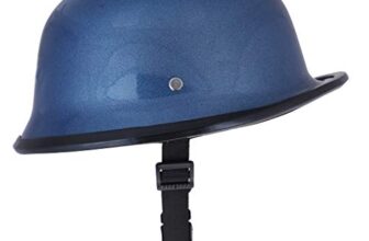 Sage Square German Retro Style World War Inspire Half Helmet (Blue Glossy) (Small) (Non-Motorized)