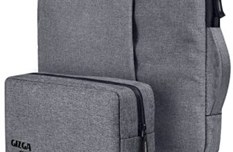 Gizga Essentials Laptop Bag Sleeve Case Cover Pouch for 13.3 Inch Laptop MacBook, Free Accessories Pouch, Water Repellent, Ultra-Light, Easy Carry, Office Bag for Men & Women, Prevents Scratches-Grey