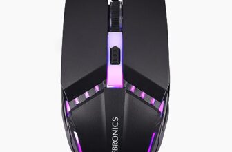 ZEBRONICS PHERO Wired Gaming Mouse with up to 1600 DPI, Rainbow LED Lights, DPI Switch, High Precision, Plug & Play, 4 Buttons