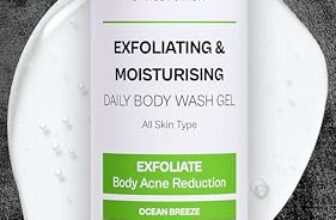 PROWL by Tiger Shroff Shower Gel Bodywash for Men 250ml|4% ( Salicylic Acid, Lactic Acid, Vit E) for Body Acne | All Skin Type Exfoliating Brightening & Moisturising Daily Body Wash for Tan Removal | Ocean Breeze