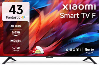 XIAOMI F Series 108 cm (43 inch) Ultra HD (4K) LED Smart Fire TV with Dolby Audio | Box Speakers | Alexa | 32GB Storage | Filmmaker Mode| Mi TV(L43MB-FIN)