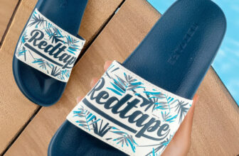 RED TAPE Women Slides(Navy, White , 4)