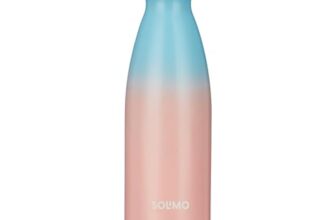 Amazon Brand – Solimo Stainless Steel Insulated Cola Dual Colour Bottle (500ml) | Superior Durability | 100% Food-Safe | Leak Proof | BPA-Free Cap (Blue & Pink)