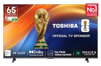 Toshiba 164 cm (65 Inches) 4K Ultra HD Smart QLED TV | Dolby Atmos, HDR10+ | 24W Powerful Speakers | AI Sports Mode | REGZA Engine ZR | Voice Control | AI 4K Upscaling | VIDAA OS | 65M450RP (Black)