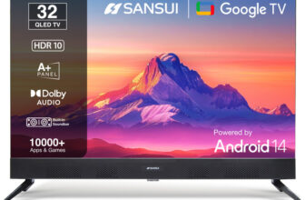 Sansui 80 cm (32 inch) QLED HD Ready Smart Google TV with �HDR10| Dolby Audio| Built-in Soundbar| Filmmaker Mode| 60Hz Refresh(JSS32GSQLED)