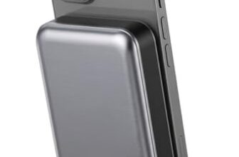 Nextech Nextech magsafe Wireless 10000mAh Powerbank, Faster 15W Wireless Charging, Better Magnetic Strength, Low Heat with Certified Technology, Metal Stand, for iPhone 12 or Later (MagSurge)