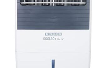 USHA Coolboy DLX Personal Air Cooler for Home with Powerful Blower, Honeycomb Pads, 6m Air Throw & Low Power Consumption (35L, White)