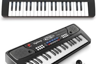 Lifelong Wireless & Rechargeable Piano Keyboard for Baby & Kids with Mic, 37 Keys Portable Keyboard Piano with Type C Charging, Longer Battery Life Musical Keyboard Toy Gift for 2-8 Year Boys & Girls