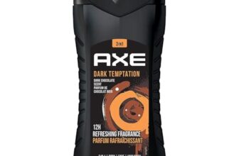 Axe Dark Temptation 3 In 1 Body, Face & Hair Wash for Men, Long-Lasting Refreshing Dark Chocolate Fragrance Natural Origin Ingredients, Removes Odor & Bacteria, Dermatologically Tested, 400ml