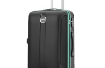 Safari Medium Thorium Neo 8 Wheels 66 Cm Check-in Trolley Bag Hard Case Polycarbonate 360 Degree Wheeling System Luggage, Trolley Bags for Travel, Suitcase for Travel, Black