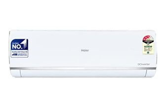 Haier 1.5 Ton 3 Star Inverter Split AC (Copper,Convertible 7 in 1 Cooling Modes, Antibacterial Filter, HSU18K-PYS3BE1-INV, White)