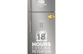 Bosch Max Convert 368L, 1-Star, Inverter Frost Free Double Door Refrigerator With Water Dispenser (CTC39S21AI, 6-in-1 Convertible, Vita Fresh Technology, 2 Cooling System, Silver)