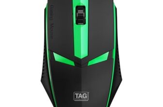 TAG EVE Wired Mouse with 3 Buttons, High Precision, 1000 DPI Optical Sensor, USB Interface, Breathing LED, Lightweight and Portable, Compatible with PC, Laptop (Black)