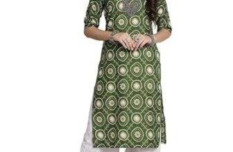 7Threads Women Kurti Fancy Trendy Bandhani Pattern Kurta Office Wear Home Wear