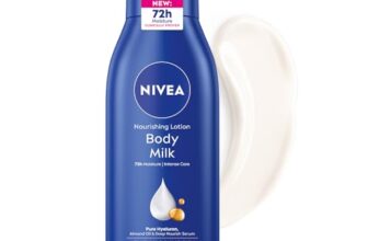NIVEA Nourishing Body Milk 400ml Body Lotion with Hyaluronic Acid | 72Hr Hydration | Deep Moisture Care for Very Dry Skin | Enriched with Almond Oil | Smooth, Radiant & Healthy Looking Skin Care