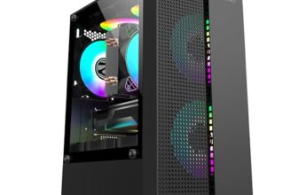 ZEBRONICS TWOFACE Premium Gaming Cabinet/Case, Mini-Tower, Supports mATX | ITX, 3 Built-in Inner Glow RGB Fans, LED Control Switch, Tempered Glass, USB 3.0, Magnetic Dust Filter (Black)