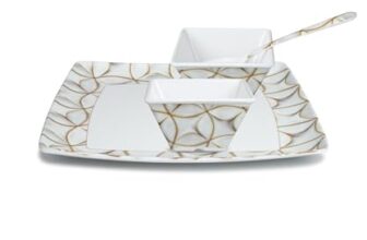 Bataniya Triple Coated 4-Piece Dinner Set, a Testament to Sophistication and Durability in Melamin Crockery.