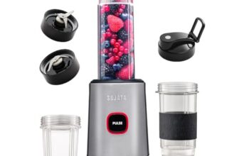 Sujata Nutromatic 600 Watt Electric Blender | Personal Blender for Smoothies, Juices & Nutritious Drinks with 3 Multipurpose Jars Including Travel Jar