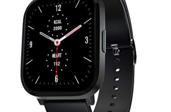 Fire-Boltt Ninja X Ring Smart Watch with 1.96” Always-On Display, Bluetooth Calling, Wireless Charging, AI Voice Assistant, 500+ Watch Faces, Health Suite, Smart Watch for Man & Woman – Black N