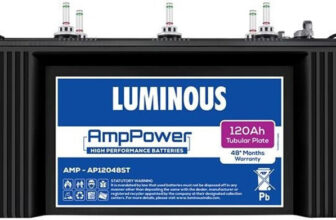 LUMINOUS 48 Months Warranty Tubular Inverter Battery(120 Ah, AMP – AP12048ST)