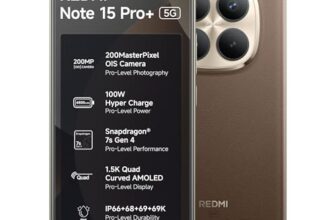 REDMI Note 15 Pro+ 5G (Coffee Mocha, 8GB + 256GB) | 200MasterPixel OIS Camera | Snapdragon 7s Gen 4 | CrystalRes AMOLED | IP69/69K | 6500mAh Si/C Battery | 100W HyperCharge