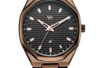 Fastrack Vyb Nimbus with Quartz Analog Black Dial Brown Zinc Alloy Strap Watch for Men – FV30043QM01W