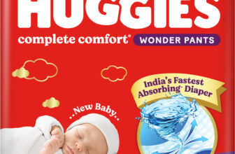 Huggies Complete Comfort Wonder Pants, India’s Fastest Absorbing Diaper | – New Born(90 Pieces)