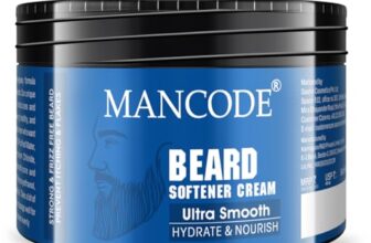 Mancode Beard Softener Cream – 100gm | for Frizzy Rough Dry Mustache and Beard | Long Lasting Moisturization & Nourishement | Mooch Beard Perfect Styling Cream – Pack of 1