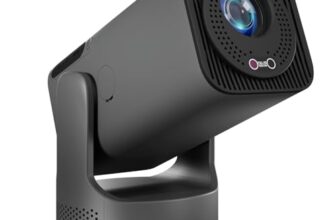 WZATCO Yuva Go Max, Android 13, Fully Automatic, Smart Home Projector 4k Ultra HD, Native 1080P, Live TV, HDMI ARC, WiFi 6 & BT, Screen Mirroring, 11000 Lumens, Portable Room Cinema, Grey