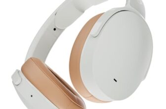 Skullcandy Hesh ANC Wireless Bluetooth Over-Ear Headphones with Mic, Active Noise Cancellation, 40mm Drivers, 22Hr Battery + Rapid Charge, Foldable Noise Cancelling Headphones – Mob White