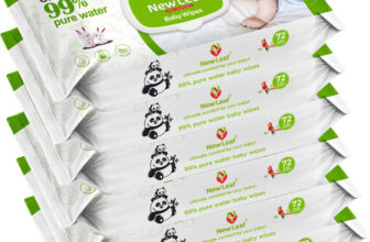Newleaf Premium Baby Wipes | 99% Pure Water, Aloe Vera & Glycerine with Lid, Pack of 6(432 Wipes)