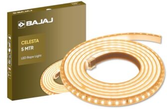 Bajaj Celesta Led Rope Light 120L 5M Cdl | 3.5 Kv Surge Protection | Energy Efficient | Waterproof | Rust Resistant | Water Resistant | 5 Mtr | Warm White