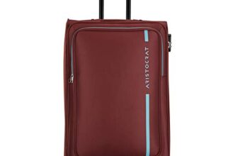 Aristocrat Large Polyester Hybrid Spinner Suitcase Dasher 4W STROLLY 78 RED, 43 Cm