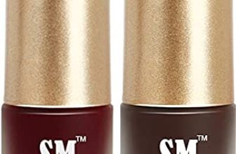 SM FASHION Nail Polishes, Maroon-Dark Wine Velvet Matte Nail Paint Combo Set of 2 Pcs 7ml each