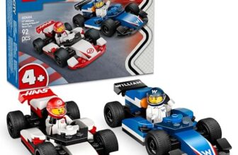 LEGO City F1 Williams Racing & Haas F1 Race Cars Vehicle Toy Set 60464 Building Blocks Toys for 4+ Gift for Boys and Girls