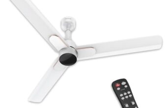 Polycab Wizzy Neo DLX 1200mm 5-Star BLDC, Remote Ceiling Fan for Living Room | 55% Energy Saving, High Air Delivery, 7 Speed Setting, Free Installation | 3-yr Warranty【Snow White】