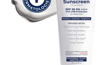 aqueria Sunscreen – SPF 50 PA++++ Brightening & Moisturizing Multi-Active French Sunscreen | In-Vitro Tested(15 g)