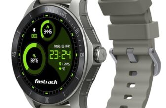 Fastrack Rogue Rugged Smartwatch with 1.38″ UltraVU HD Display|SingleSync BT Calling|Functional Crown|100+ Sports Modes|AI Coach|Auto Sport Recognition|AI Voice Assistant|24×7 Health Suite|IP68
