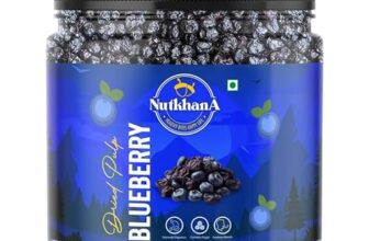 Nut khana Organic Dried Blueberry 1kg | Whole & Naturally Sweet Berry | High in Antioxidants & Fiber | Healthy Blueberry Snack | Rich In Calcium, Vitamin K