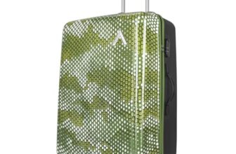 Aristocrat Combat Check-in Trolley Bag, 73 Cm Large Hardside Luggage | 8 Wheels, Combination Lock | Polycarbonate | 5 Year International Warranty | Green