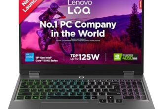 Lenovo LOQ 2024, Intel Core i5-13450HX, 13th Gen, NVIDIA RTX 4050-6GB, 16GB RAM, 512GB SSD, FHD 144Hz, 15.6″/39.6cm, Windows 11, Office Home 2024, Grey, 2.4Kg, 83DV018JIN, 1Yr ADP Free Gaming Laptop