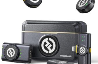 Hollyland Lark M2 Wireless Microphone for iPhone/Camera/Android/PC, 48kHz/24-bit High Fidelity Audio, 300m Range, Noise Cancelling, 40h Use, YouTube, Vlog, Streaming (2TX + 3RX + Charging Case)