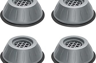KBS Washing Machine Stand Refrigerator Anti Vibration with Suction Cup Kitchen Accessories Items Washer Dryer Furniture Sofa Leg Anti Walk Slip Rubber Pad (Washing Machine Pad 4)