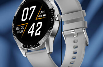 Fire-Boltt Talk 35.3mm (1.39) Bluetooth Calling with SpO2, Metal Body & Luxury Design Smartwatch(Milange Grey Strap, 46)